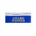 Award Winner Blue Award Ribbon w/ Gold Foil Print (4"x1 5/8")